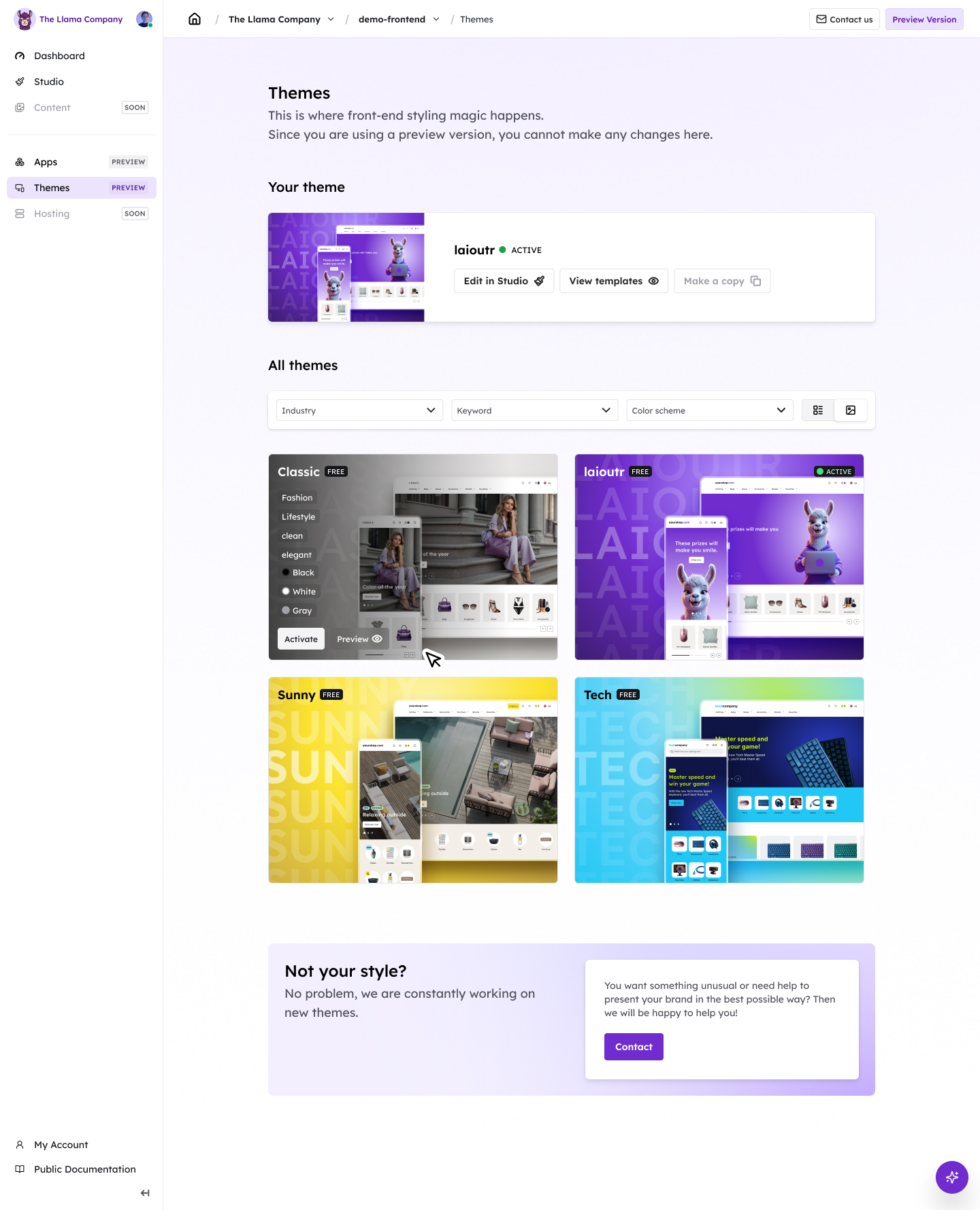 4_2_demo frontend - themes preview - image grid view
